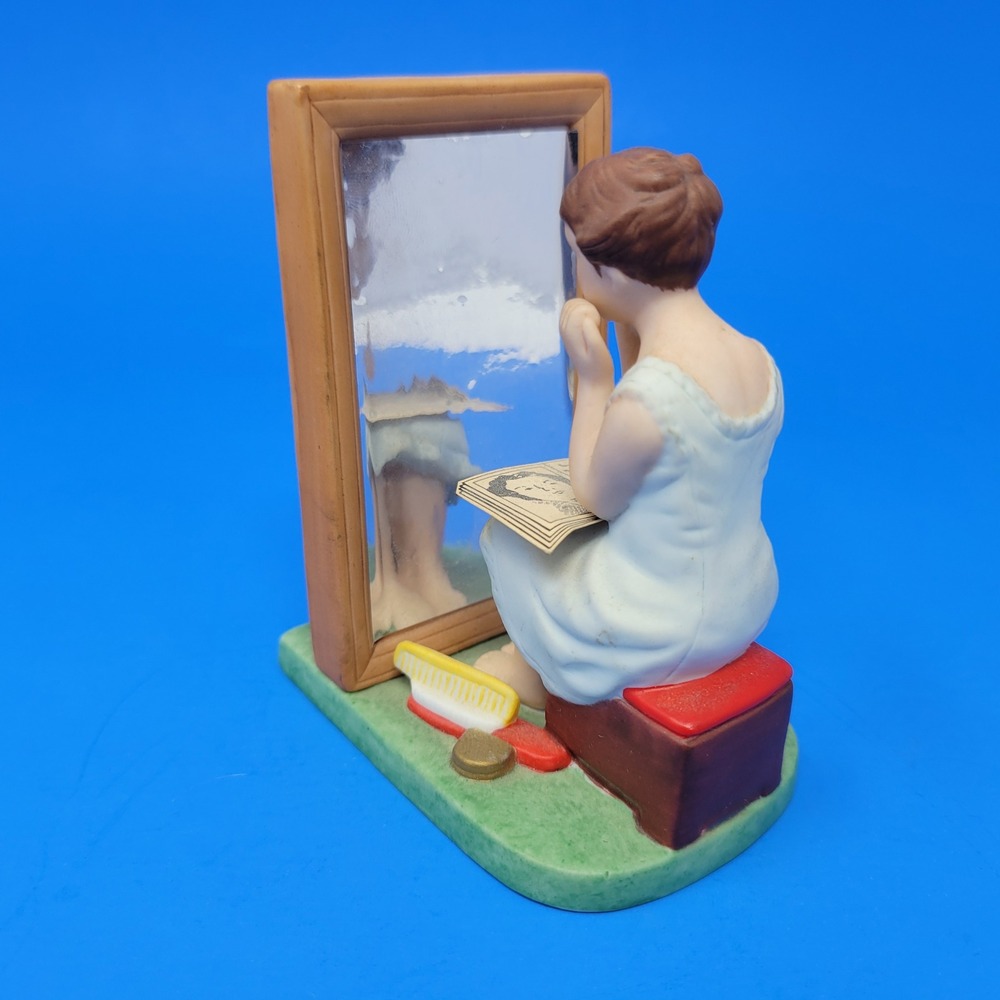 Danbury‎ Mint Norman Rockwell Girl at the Mirror Porcelain Figurine 1989 Vintage